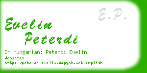 evelin peterdi business card